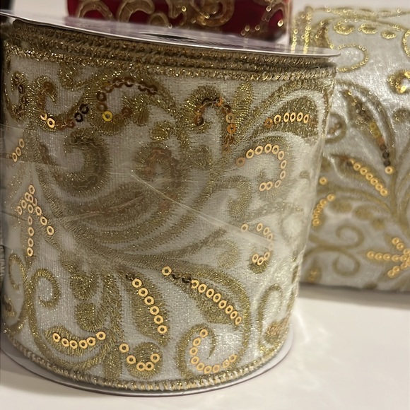 🆕 Mark Roberts /Katherine's Collection /Mackenzie Childs?? Christmas Gold Ribbon - Picture 4 of 4